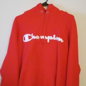 Red Champion hoodie/thick for fall and winter months..size XL